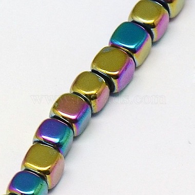 Electroplate Non-magnetic Synthetic Hematite Beads Strands(X-G-J172-3x3mm-03)-2