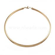 304 Stainless Steel Necklaces, Herringbone Chains, Golden, 17.72 inch(45cm)(NJEW-E080-05G)