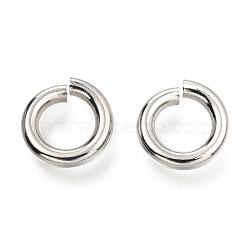 Non-Tarnish 304 Stainless Steel Open Jump Rings, Round Rings, Stainless Steel Color, 10x2mm, Inner Diameter: 6mm(STAS-I178-04P)