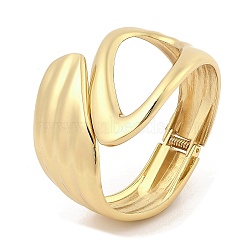 Alloy Bangles for Women, Snake Eye, Golden, Inner Diameter: 2-1/2x2-1/8 inch(6.35x5.25cm)(BJEW-L629-12G)