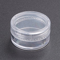 Transparent Plastic Empty Portable Facial Cream Jar, Refillable Cosmetic Containers, with Screw Lid, Clear, 2.95x1.55cm, Capacity: 5g(MRMJ-WH0060-20B)