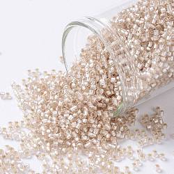 TOHO Round Seed Beads, Japanese Seed Beads, (31F) Silver Lined Frosted Rosaline, 15/0, 1.5mm, Hole: 0.7mm, about 3000pcs/10g(X-SEED-TR15-0031F)