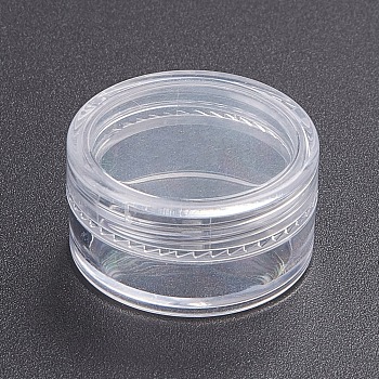 Transparent Plastic Empty Portable Facial Cream Jar, Refillable Cosmetic Containers, with Screw Lid, Clear, 2.95x1.55cm, Capacity: 5g