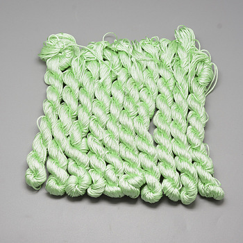 Braided Polyester Cords, Aquamarine, 1mm, about 28.43 yards(26m)/bundle, 10 bundles/bag