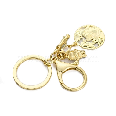 Rack Plating Panda Zinc Alloy Enamel Pendant Keychain(KEYC-G064-01E)-3