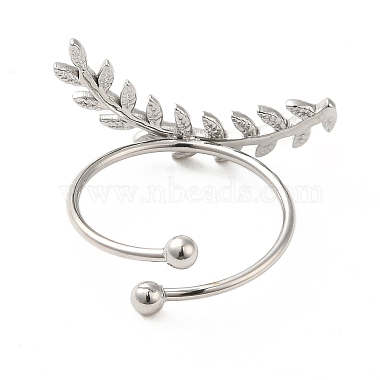 304 Stainless Steel Open Cuff Ring(RJEW-M167-10C-P)-3