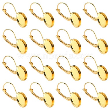 Golden Brass Earring Settings