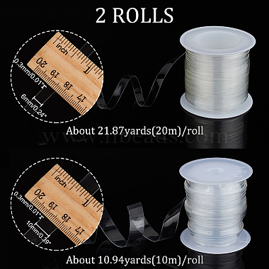 2 Rolls 2 Styles Invisible Stretchy TPU Plastic Transparent Elastic Strap(EW-NB0001-09)-2