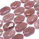perles fraise naturelle de quartz brins(G-O179-F10)-1