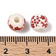 Floral Printed Porcelain Beads(PORC-M531-2)-4
