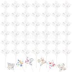 48 Sets Paper & PVC Blank DIY Pinwheels Craft for Kids Art and Craft, White, 155x155x0.2mm(FIND-CP0002-60)