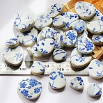 Porcelain Mosaic Tiles, Irregular Shape Mosaic Tiles, for DIY Mosaic Art Crafts, Teardrop, Picture Frames, Blue, 15~60x5mm(PORC-WH20009-01A-04)
