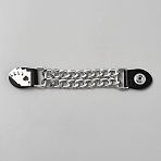 Imitation Leather & Alloy Buckles, Vest Extension Chain, Platinum, 179x27.5x7.5mm(AJEW-WH0752-500)