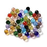 Glass Imitation Austrian Crystal Beads, Faceted, Round, Mixed Color, 10mm, Hole: 1mm(GLAA-H024-17C)