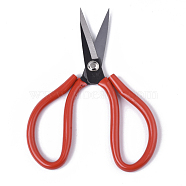 45# Steel Scissors, Sewing Scissors, with Plastic Handle, Red, 192x103x11mm(TOOL-S012-06C)