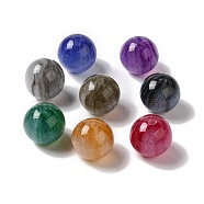 Resin Glitter Beads, Round Beads, Mixed Color, 15.5~16x15mm, Hole: 2.8mm(RESI-G066-01)
