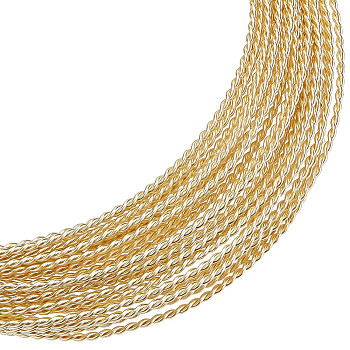 Brass Twist Rope Wire, Light Gold, 20 Gauge, 0.8mm, about 14.76 Feet(4.5m)/Bundle