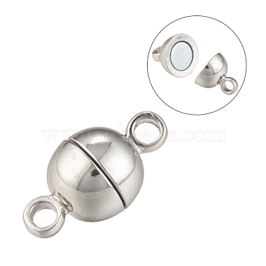 Real Platinum Plated Round Brass Clasps