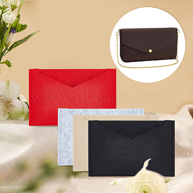 wadorn 4pcs 4 couleurs laine feutre enveloppe sac à main insert organisateur(FIND-WR0006-71B)-4