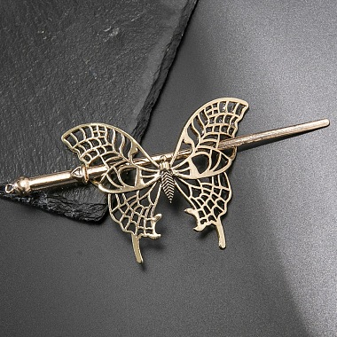 Tibetan Style Alloy Butterfly Hair Sticks(PW-WGDEFD2-01)-2