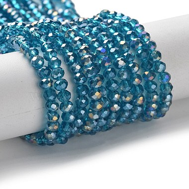 Chapelets de perles en verre galvanoplastique(X-EGLA-R048-3mm-17)-5