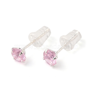 aretes con circonitas cúbicas y diamantes(STER-M105-01B-S)-3