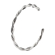 304 bracelets manchette en corde torsadée en acier inoxydable pour femmes(BJEW-P296-01P)-1