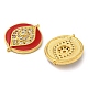 Rack Plating Brass Micro Pave Clear Cubic Zirconia Eye Connector Charms(KK-Z063-20G)-3