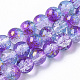 Transparent Spray Painted Crackle Glass Bead Strands(X-GLAA-N035-03C-A03)-1