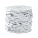 23M Waxed Cotton Cords, Multi-Ply Round Cord, with 1Pc Plastic Spools, White, 1mm, about 25.15 Yards(23m)/Set(YC-YW0001-10B)