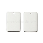 304 Stainless Steel Pendants, Rectangle Charms, Polishing, Stamping Blank Tag, Stainless Steel Color, 22x15x1.5mm, Hole: 1.5mm(SA-E001-10P)