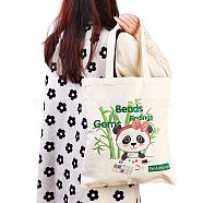 Canvas Tote Bags, Reusable Polycotton Canvas Bags, for Shopping, Crafts, Gifts, Lime, 40x35cm(ABAG-C001-01C)