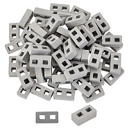 Mini Ceramic Bricks, Dollhouse Furniture Accessories, Gainsboro, 29x14.5x10mm, Hole: 6.5X7.5mm(AJEW-WH0471-135B)