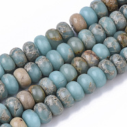 Natural Aqua Terra Jasper Beads Strands, Rondelle, 8x5mm, Hole: 1.2mm, about 82~83pcs/strand, 15.94 inch(40.5cm)(G-S366-013C)