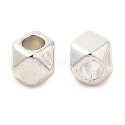 Alloy Spacer Beads, Screw Nut, Silver, 3.5x2.5mm, Hole: 1mm(PALLOY-H528-3mm-S-NR)