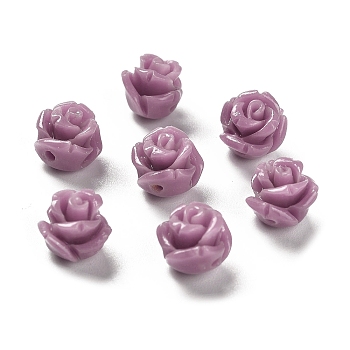 Synthetic Coral Carved Beads, Dyed, Flower, Thistle, 8.5x8.5x8mm, Hole: 1.2mm