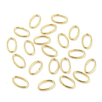 304 Stainless Steel Jump Rings, Closed Jump Rings, Oval, Real 18K Gold Plated, 6x10x1mm, Inner Diameter: 4x8mm