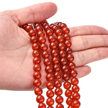 Natural Carnelian Beads Strands(G-C076-6mm-2A)-4