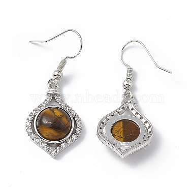 Natural Tiger Eye Vase Dangle Earrings(EJEW-A092-01P-03)-3