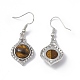 Natural Tiger Eye Vase Dangle Earrings(EJEW-A092-01P-03)-3