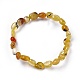 Bracelets extensibles en perles d'opale jaune naturel(BJEW-K213-10)-2