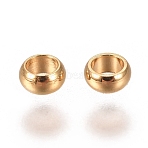201 Stainless Steel Spacer Beads, Rondelle, Golden, 2x0.9mm, Hole: 1.2mm(STAS-I137-01C-G)