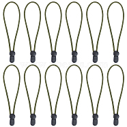 Nylon Walking Stick Wrist Straps, Wrist Loop for Walking Crutch, Cane Ropes for Elderly, with Plastic Finding, Dark Olive Green, 200mm(FIND-WH0139-211B)