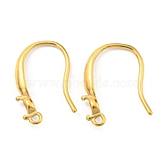 316 Surgical Stainless Steel Earring Hooks, Earring Settings for Rhinestone, Real 18K Gold Plated, 20x13x1.5mm, Hole: 1.2mm, 18 Gauge, Pin: 1mm, Fit for 2.5x2mm Rhinestone(STAS-G310-19G)