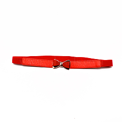 Bowknot PU Elastic Belt, with Alloy Clasp, for Woman, Red, 24-3/4 inch(63cm)(AJEW-WH0280-02LG-A)