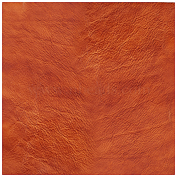 Leather Fabric, Leather Sheet for DIY Handmade Clothing Label, Handbag, Sienna, 25x25x0.1cm(DIY-WH0002-79E-04)