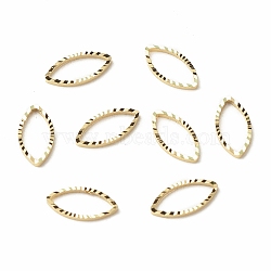 Brass Linking Rings, Long-Lasting Plated, Cadmium Free & Lead Free, Horse Eye, Real 24K Gold Plated, 10x5x1mm, Inner Diameter: 8x3.5mm(KK-F831-016A-G-RS)