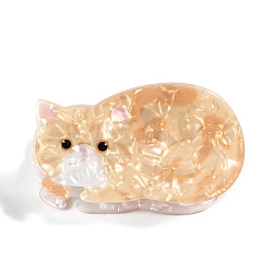 Cat Shape PVC Claw Hair Clips, for Girls Women Thick Hair, PeachPuff, 43x81x44mm(PW-WG79825-03)