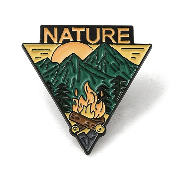 Outdoor Camping Theme Enamel Pins, Black Alloy Badge for Backpack Clothes, Arrow, 25.5x31x1.5mm