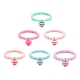 6 pièces 6 couleurs bonbon couleur acrylique rond perlé bracelets extensibles ensemble(BJEW-JB08984)-1